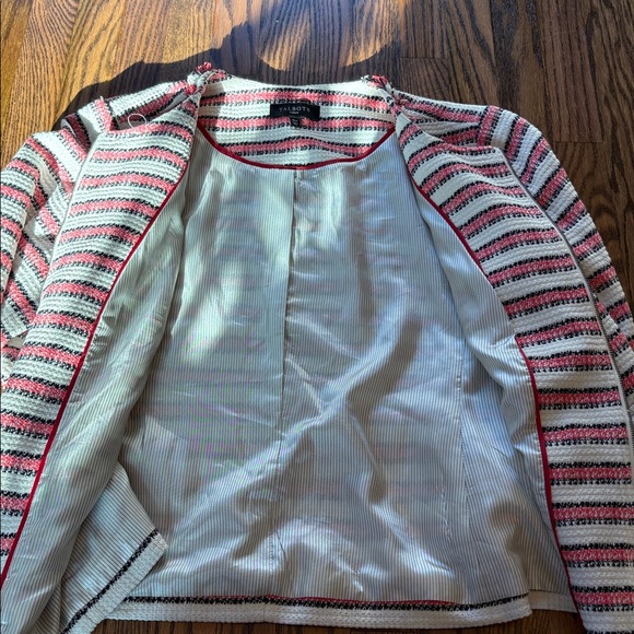 Talbots sz 16W cream, pink, & black blazer - Picture 8 of 8